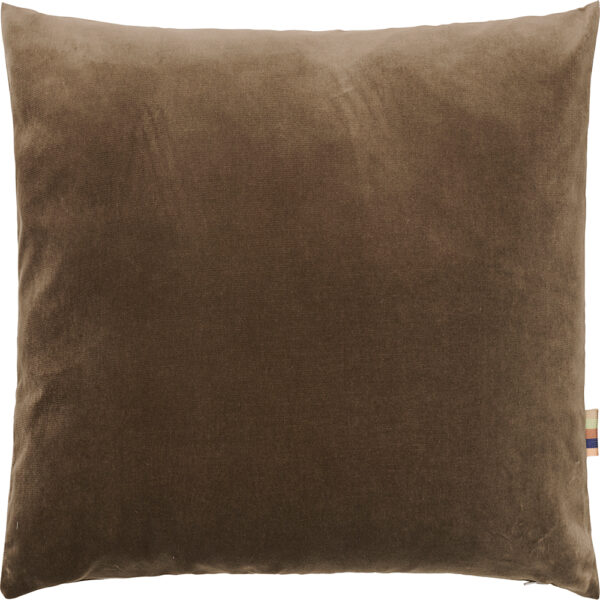 HMT Pyntepude m. fyld Leia Velour 40x40 Taupe - Pyntepude HMT Kvadratisk