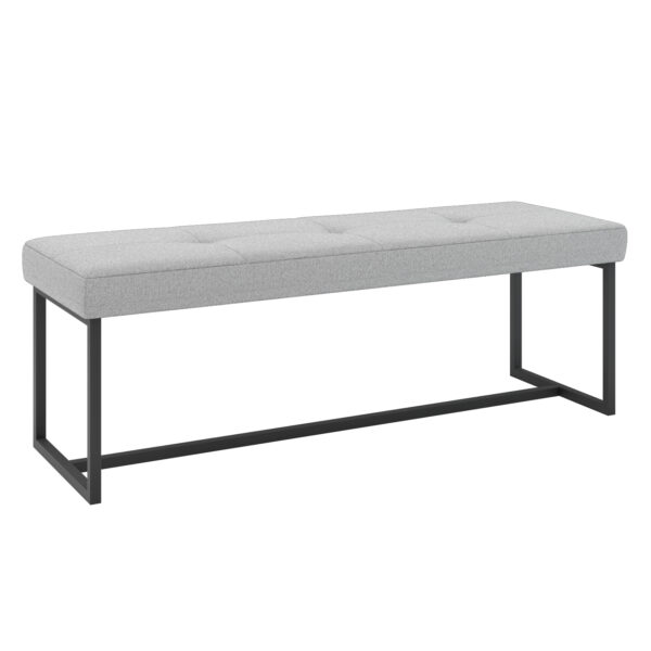 MB SE Bænk 120x46x40 Excalibur Lysegrå - Bænk MASTERBED Bænken måler 120 cm i bredden