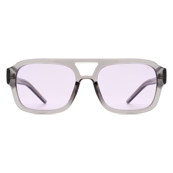 A. Kjærbede - Kaya solbrille - Grey Transparent - Accessories > Briller & solbriller > Solbriller  Store solbriller fra A. Kjærbede i grå medÂ lilla brilleglas.