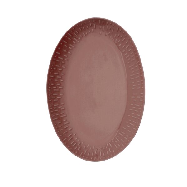 Aida - Confetti Bordeaux oval fad m/relief - 36x25