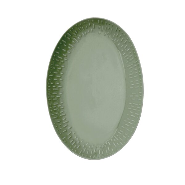 Aida - Confetti Olive oval fad m/relief - 36x25