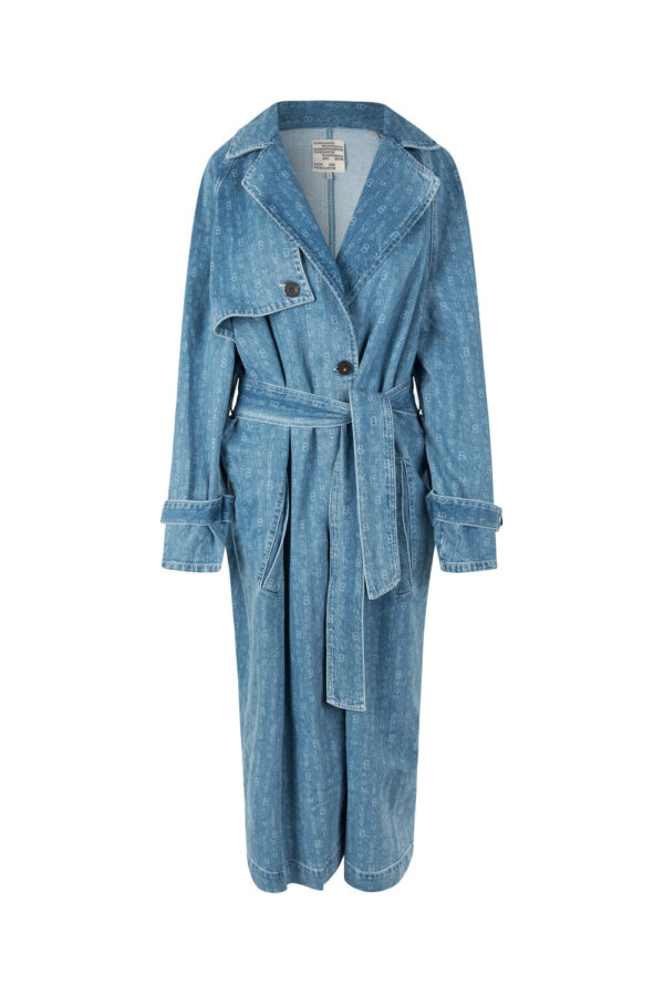 Baum Und Pferdgarten - Delilah denim trenchcoat  - blå - Size (42) - Tøj > Overtøj > Jakker  Delilah denim trenchcoaten er designet i en loose silhuet med krave