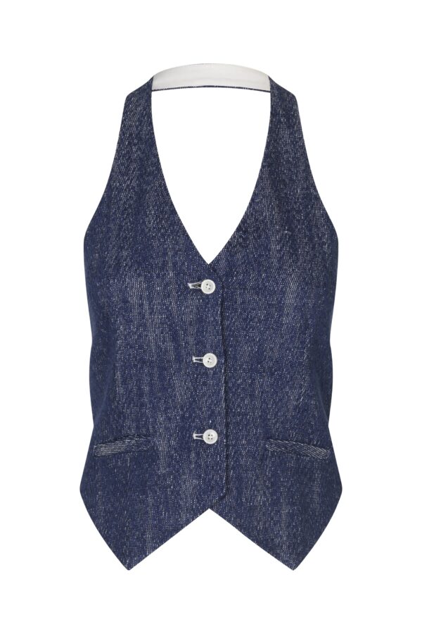 Baum Und Pferdgarten - Mags denim vest  - blå - Size (38) - Tøj > Veste > Veste  Denne vare udgår af sortiment og sælges til udsolgt.