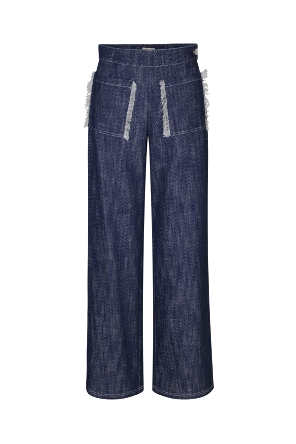 Baum Und Pferdgarten - Nula wide leg jeans  - blå - Size (38) - Tøj > Jeans > High waist jeans  Denne vare udgår af sortiment og sælges til udsolgt.