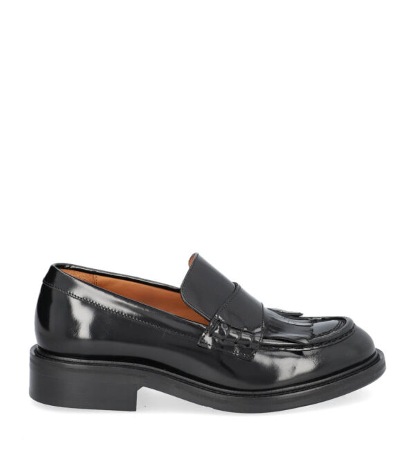 Billi Bi - A5011 loafer med frynser  - sort - Size (41) - Sko > Loafers > Loafers  Håndlavet loafer