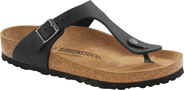 Birkenstock - Gizeh sandaler  - sort - Size (40) - Sko > Sandaler > Flade sandaler  Denne sandal fra Birkenstock er designet med en elegant tåstrop kombineret med den optimale støtte og minimalistiske mode. Ved hjælp af metalspændet kan du nemt justere sandalen i størrelsen.