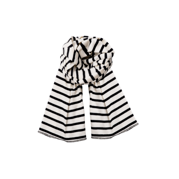 Black Colour - Kassi Striped tørklæde - Black/Creme - Accessories > Tørklæder & halstørklæder > Tørklæder  Kassi Striped tørklæde med sorte og hvide striber.