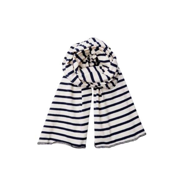 Black Colour - Kassi Striped tørklæde - Navy/Creme - Accessories > Tørklæder & halstørklæder > Tørklæder  Kassi stribet tørklæde i mørkeblå og cremefarvede striber.