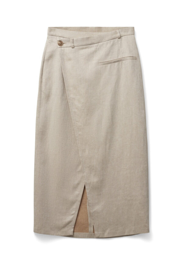 Blanche - Aestas midi nederdel  - beige - Size (38) - Tøj > Nederdele > Midi nederdele  Aestas nederdelen er en elegant og stilfuld nederdel