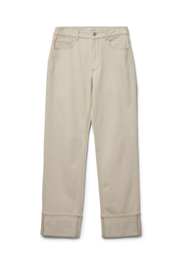 Blanche - Augusta Sable straight leg jeans  - creme - Size (28) - Tøj > Jeans > High waist jeans  Denne vare udgår af sortiment og sælges til udsolgt.