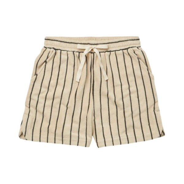 Bongusta - Naram Gym Shorts  - creme - Size (2) - Tøj > Nattøj > Natshorts  Disse sporty shorts fra Bongusta er designet med en elastisk talje og snører. Shortsene har korte ben med afrundede kanter og sideslidser.