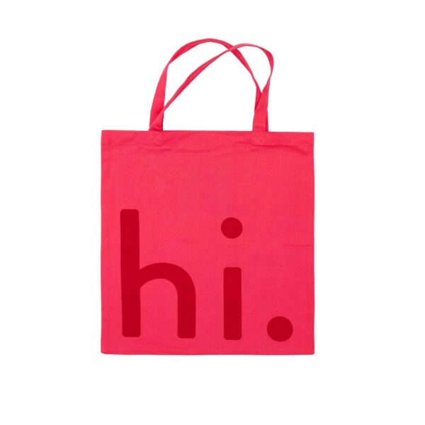 Design Letters - DL totebag - Pink - Tasker > Stofnet > Stofnet  Enkelt stofnet med teksten "hi.". Nettet er fremstillet afÂ 100% Oeko-TexÂ® bomuld. Nettet kan benyttes som opbevaringsmulighed.