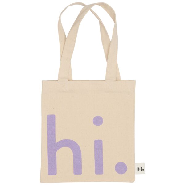 Design Letters - Little hi. shopper - lilla - Tasker > Stofnet > Stofnet  Cremefarvet stofnet fra Design Letters. Nettet erÂ fremstillet afÂ 100% økologisk bomuld.