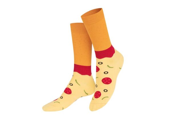 Eat My Socks - Napoli Pizza strømper - mønstret - Accessories > Strømper & strømpebukser > Strømper  Er duÂ fan af en Napoli Pizza?Â Disse strømper er til dig der elsker denne pizza eller bare godt kan lide et godt grin. Strømperne er one size.