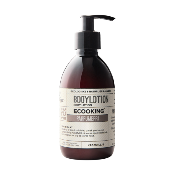 Ecooking - Bodylotion parfumefri - 300 ml - Kropspleje > Bodylotions > Bodylotions  Bodylotion - 300 ml. fra Ecooking  Ecooking Bodylotion er en unik fugtbooster til huden og kroppen. Cremen gennemfugter huden i dybden og udfylder fine linjer og rynker. Reducerer appelsinhud og pigmentpletter