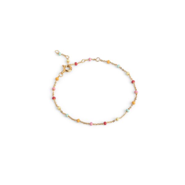 Enamel Copenhagen - Lola armbånd - Rainbow - Smykker > Armbånd > Armbånd  Flot armbånd fra ENAMEL Copenhagen med små farvede emaljer. Style armbåndet med andre armbånd og smykker. Armbåndet måler 15 + 4 cm.