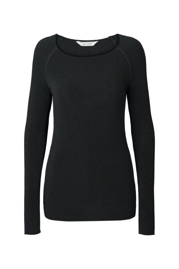 Gai+lisva - Amalie wool langærmet t - sort - Size (xl) - Tøj > Basics > T-shirts  Obs. Amalie t-shirten er lille i størrelsen