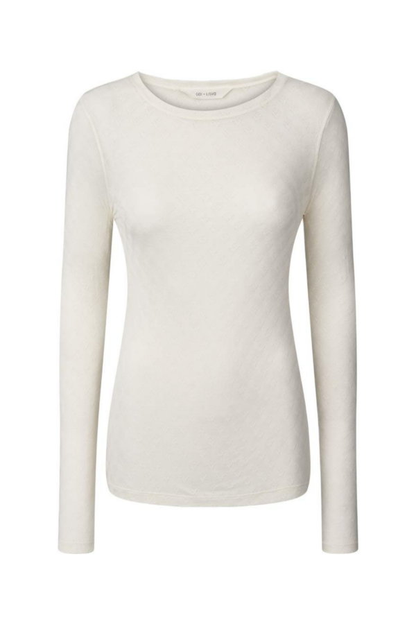 Gai+lisva - Fermi Silk langærmet t - hvid - Size (xl) - Tøj > Basics > T-shirts  Obs.Â Fermi t-shirten er en anelse gennemsigtig og lille i størrelsen