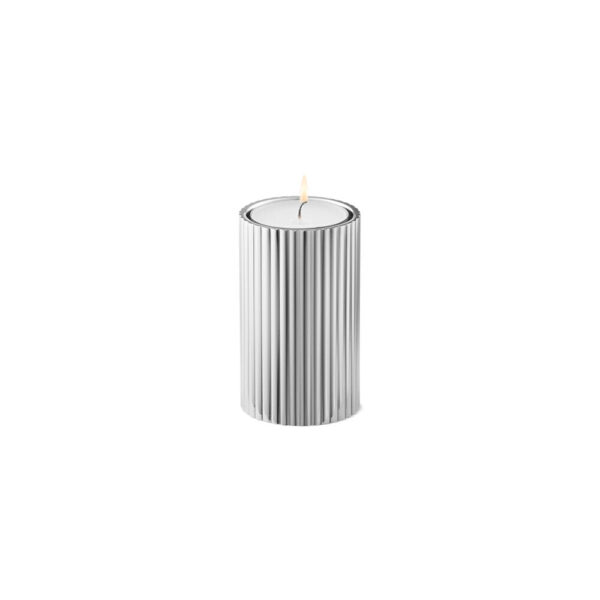 Georg Jensen - Bernadotte fyrfads-/kertelysholder - H8 cm. - Interiør > Lys & lysestager > Fyrfadsstager  Denne vare udgår af sortiment og sælges til udsolgt.