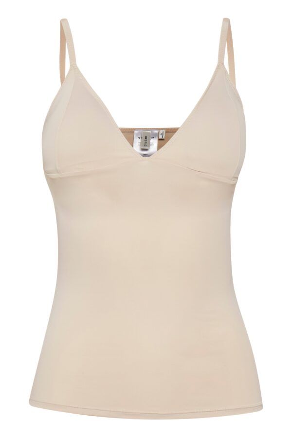 Gestuz - CamiGZ top  - beige - Size (xl) - Tøj > Basics > Toppe  CamiGZ er designet i en tætsiddende silhuet med v-udskæring og tynde stropper