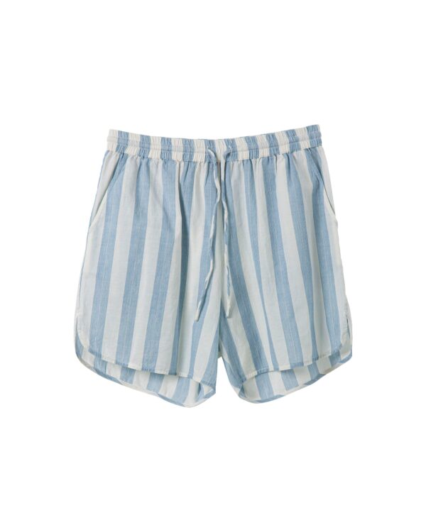 Habiba - Capri Stripe shorts  - mønstret - Size (l/xl) - Tøj > Nattøj > Natshorts  Capri Stripe shorts med blå og hvide striber