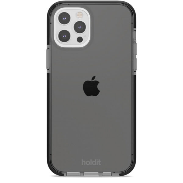 Holdit - iPhone 12/12 Pro Seethru cover - sort - Accessories >  >  Holdit har designet dette super cool cover som omfavner din mobil og giver den en unik beskyttelse. Coveret er fremstillet i TPU og passer til iPhone 12/12 Pro.