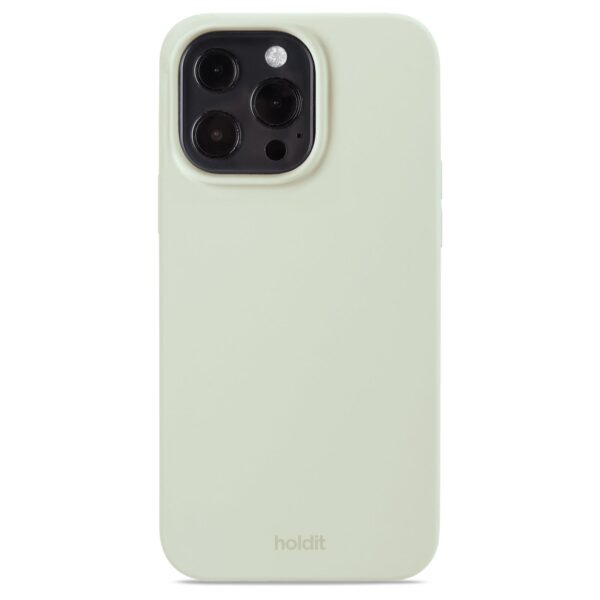 Holdit - iPhone 13 Pro Silicone cover - White Moss - Accessories >  >  Klassisk og enkelt silikone cover fra Holdit. Coveret er i en støvet lysegrøn farve og passer en iPhone 13 Pro.