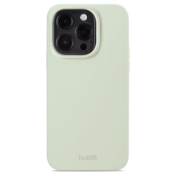 Holdit - iPhone 14 Pro Silicone cover - White Moss - Accessories >  >  Ensfarvet silikone cover fra Holdit i en lysegrøn farve. Coveret passer en iPhone 14 Pro.