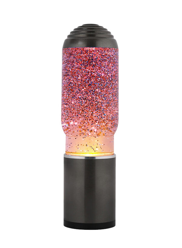 I-total - Lava lampe - sort/glitter - Lamper > Lavalamper > Lavalamper  Denne lavalampe er inspireret af de ikoniske lavalamper fra 1960Â´erne. Glitteren bevæger sig rundt i lampen og med diffuseren i toppen er det muligt at tilføje et par dråber aromatisk olie for duft.