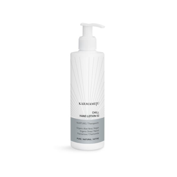 Karmameju - Chill 02 Hand lotion - 250 ml. - Håndpleje > Håndcremer > Håndcremer  Obs. Dette produkt har fået ny emballage. Derfor kan produktet du modtager varierer imellem billede 1 + 2.Â 