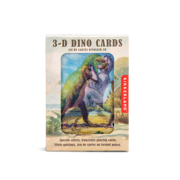 Kikkerland - 3D Dinosaurs spillekort -  - Size (6