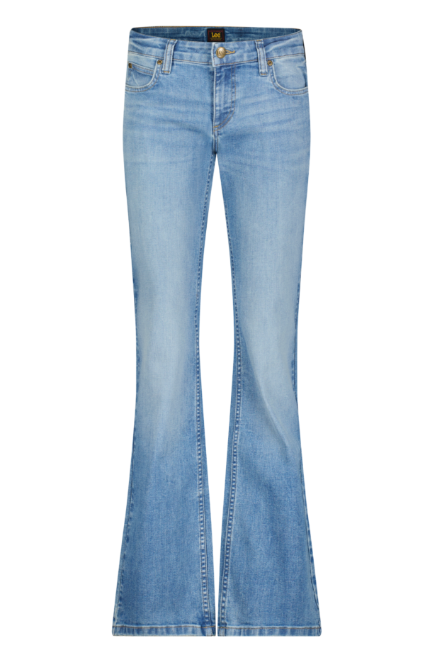 Lee - Jessica low waist jeans  - blå - Size (31/33) - Tøj > Jeans > Low waist jeans  Jessica jeans er designet med lav talje og tæt pasform på bagsiden og låret. Benene er vidde fra knæet og ned til ankelåbningen. Jessica jeans har kontrastgule syninger. Med stretch tilføjet for ekstra fleksibilitet er dette en super let denim. Finishen e