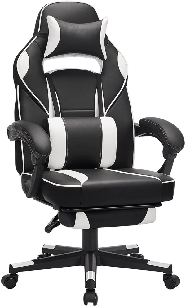 Lola gamingstol - Gamer stole Vasagle Cool look - Vis din stil med denne elegante gamingstol. Nyd komforten i det ergonomisk designede sæde i kunstlæder med et moderne udskæringsdesign på toppen af ryglænet