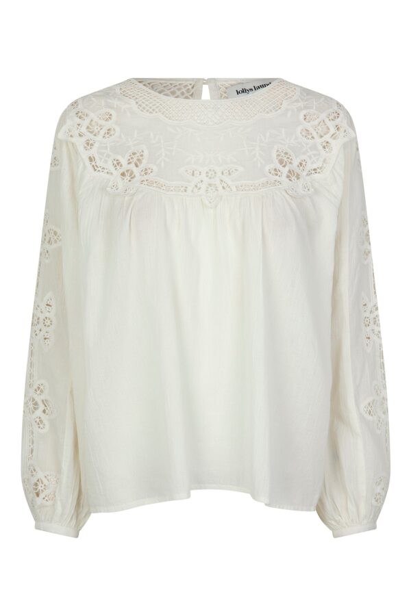 Lollys Laundry - May bluse  - creme - Size (xl) - Tøj > Bluser > Bluser  Denne vare udgår af sortiment og sælges til udsolgt.