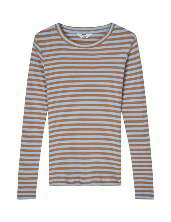 Mads Nørgaard - 2X2 Cotton Stripe Tuba langærmet t - mønstret - Size (xs) - Tøj > T-shirts > T-shirts  Denne vare udgår af sortiment og sælges til udsolgt.