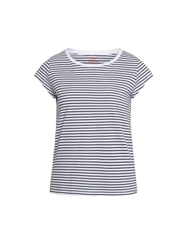 Mads Nørgaard - Organic Favorite Stripe Teasy t - hvid - Size (xl) - Tøj > Basics > T-shirts  Køb 2 t-shirt for 400 kr.