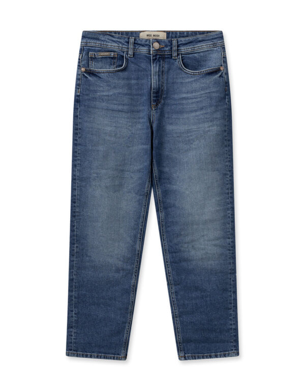 Mos Mosh - Elly Kyoto jeans  - blå - Size (30) - Tøj > Jeans > Bootcut jeans  Jeans med et boyfriend fit fra Mos Mosh. Bukserne erÂ mid-rise og ankel længde. Jeansene har et cool look med lysere detalje på midten.