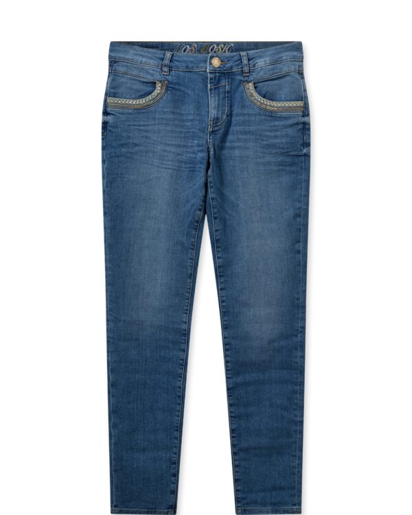 Mos Mosh - Naomi Diva Jeans  - blå - Size (32&apos;) - Tøj > Jeans > Jeans  Jeans med regular pasform fra Mos Mosh. Designet med farvedetaljer på lommerne.