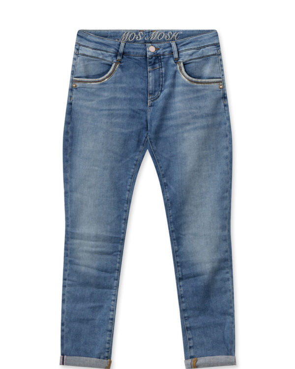 Mos Mosh - Naomi Horizon jeans  - blå - Size (26) - Tøj > Jeans > High waist jeans  Denne vare udgår af sortiment og sælges til udsolgt.