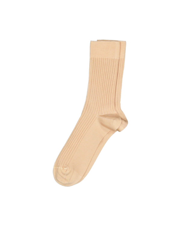 Mrs. Hosiery - Mrs Silky Ribbed strømper - Beige - Accessories > Strømper & strømpebukser > Strømper  Lyserøde ribbede strømper fra Mrs. Hosiery. Strømperne har en glat