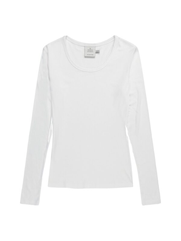 Munthe - Cutest langærmet t - hvid - Size (44) - Tøj > Basics > T-shirts  Cutest t-shirten er designet i en klassisk silhuet med lange ærmer og rund hals.Â 