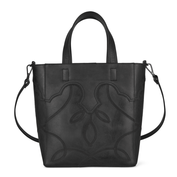 Munthe - Estella shopper taske - sort - Tasker > Shoppere > Shoppere  Estella tasken er designet med elegante western-inspirerede syninger. Tasken kommer med to forskellige hanke