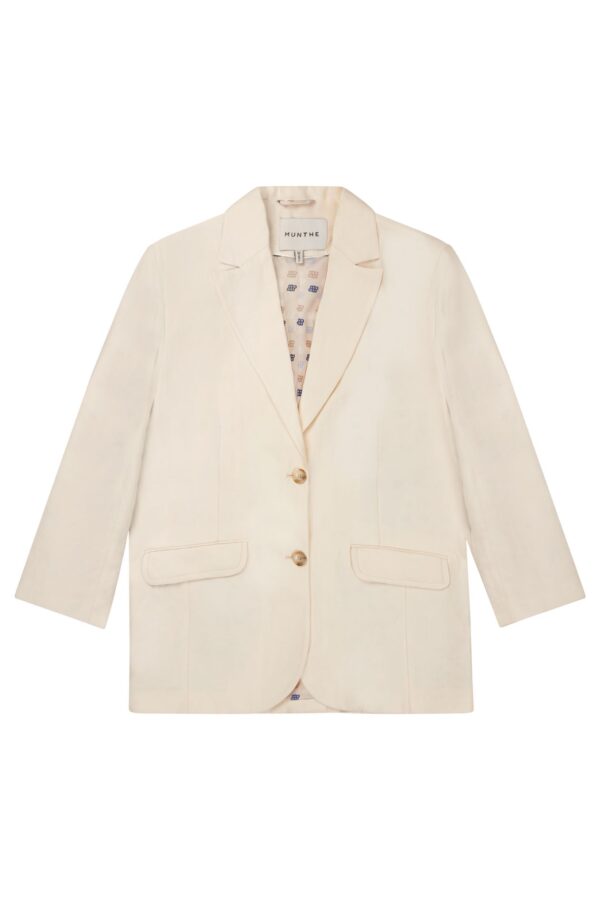 Munthe - Manchester blazer  - creme - Size (38) - Tøj > Blazere > Oversized blazere  Denne vare udgår af sortiment og sælges til udsolgt.