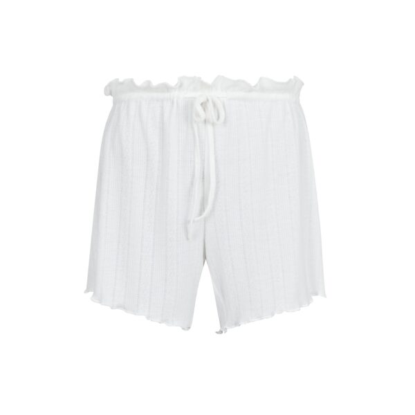 Neo Noir - Merritt Pointelle shorts  - hvid - Size (40) - Tøj > Basics > Basics  De hvide shorts fra Neo Noir er designet med en behagelig pasform og et bindebånd i taljen. Shortsene er luftige og derfor perfekte til en varm sommerdag.