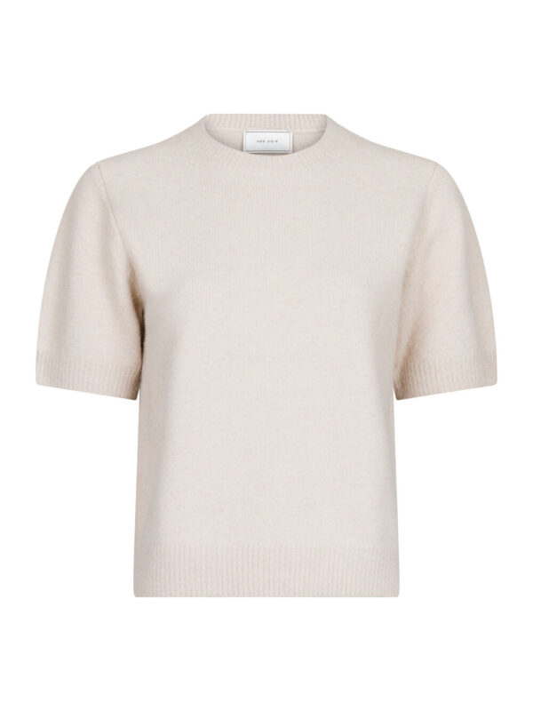 Neo Noir - Missy Heavy Knit t - creme - Size (42) - Tøj > T-shirts > T-shirts  Denne vare udgår af sortiment og sælges til udsolgt.