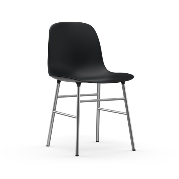 Normann Copenhagen - Form stol med chrome ben - sort - Møbler > Stole > Barstole  Normann Copenhagen Form armchair chrome OBS. I forhold til Levering vil du blive kontaktet af vores kundeservice med en leveringstid.