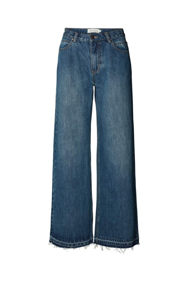 Rabens Saloner - Ini wide leg jeans  - blå - Size (31) - Tøj > Jeans > Wide leg jeans  Ini wide leg jeans er designet i en regulær silhuet med brede ben