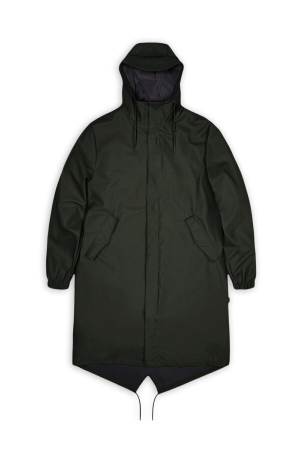 Rains - Fishtail Parka regnjakke  - grøn - Size (xl) - Tøj > Overtøj > Jakker  Fishtail Parka jakken er en unisex regnfrakke