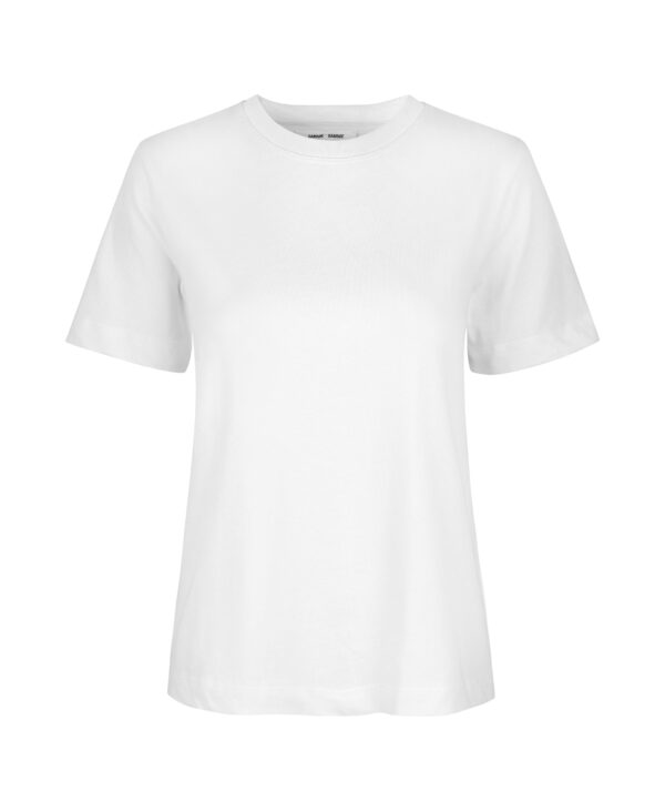 Samsøe Samsøe - Camino t - hvid - Size (xl) - Tøj > Basics > T-shirts  Basic hvid t-shirt med korte ærmer og rund halsudskæring. T-shirten er fremstillet af 100% økologisk bomuld.