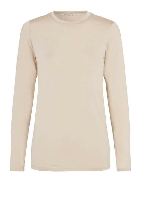 Second Female - Callia O - creme - Size (xs) - Tøj > Basics > T-shirts  Denne vare udgår af sortiment og sælges til udsolgt.